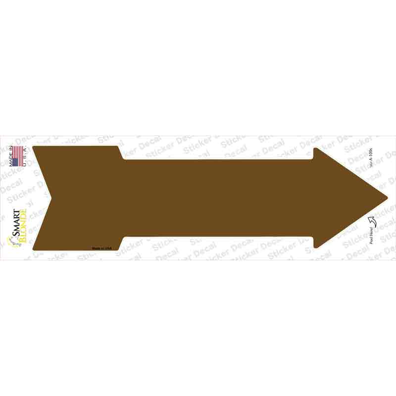 Brown Novelty Arrow Sticker Decal