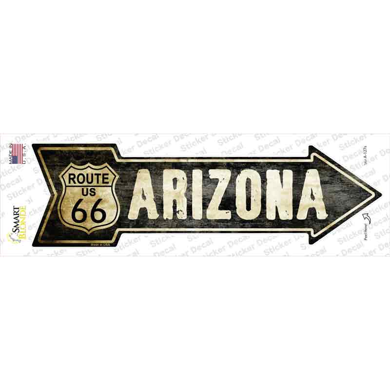 Vintage Route 66 Arizona Novelty Arrow Sticker Decal Small