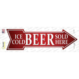 Ice Cold Beer Sold Here Novelty Arrow Sticker Decal Small