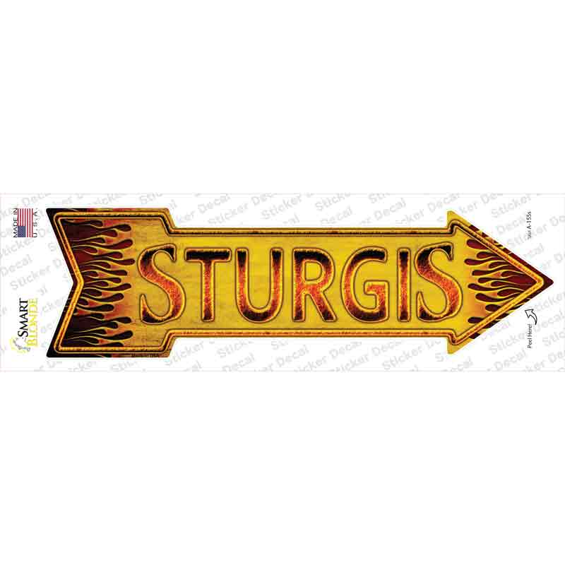 Sturgis Novelty Arrow Sticker Decal Small