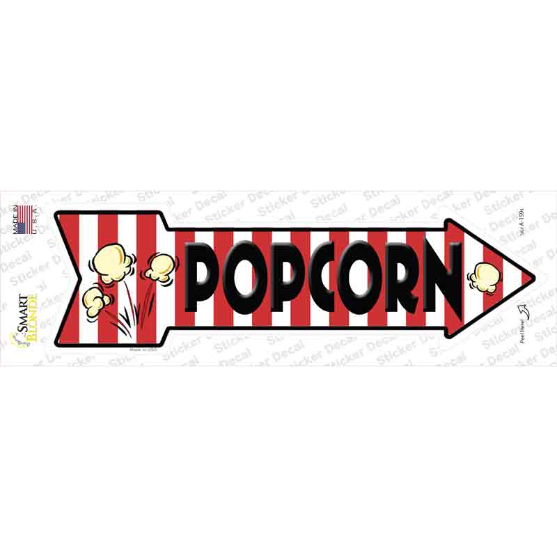 Popcorn Novelty Arrow Sticker Decal Small