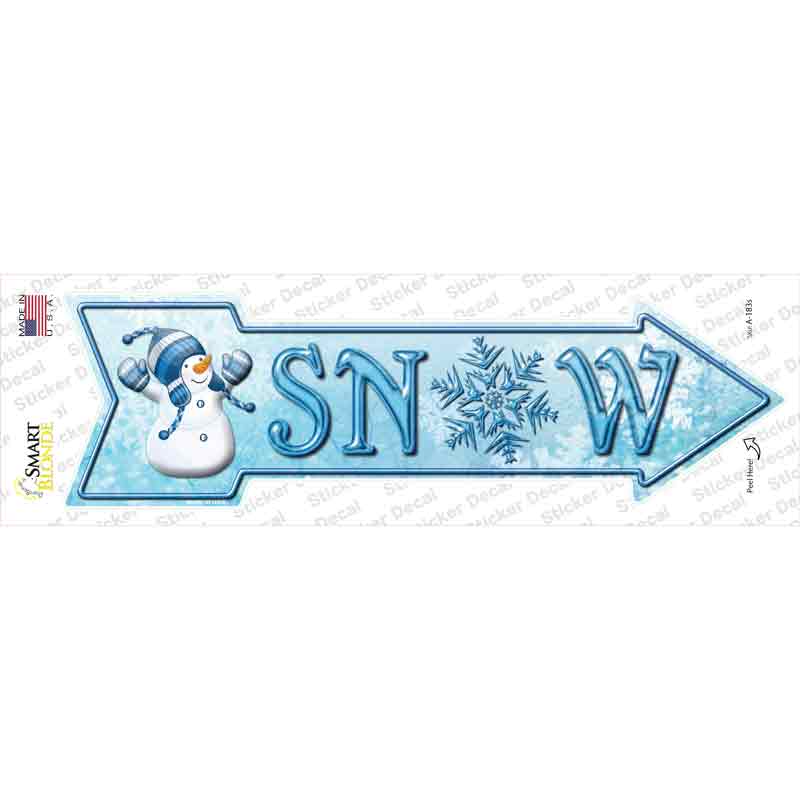 Snow Novelty Arrow Sticker Decal