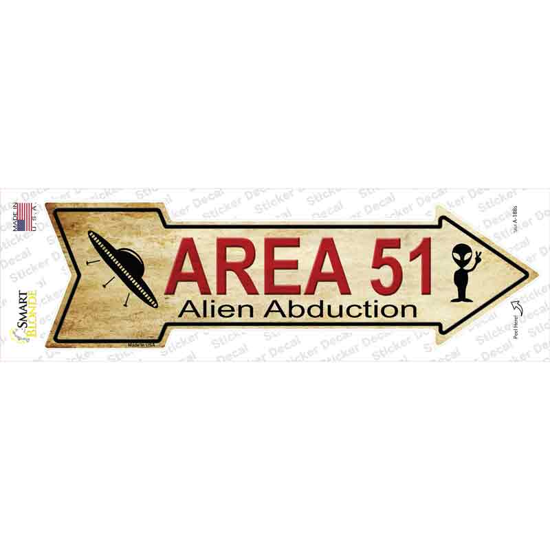 Area 51 Novelty Arrow Sticker Decal Small