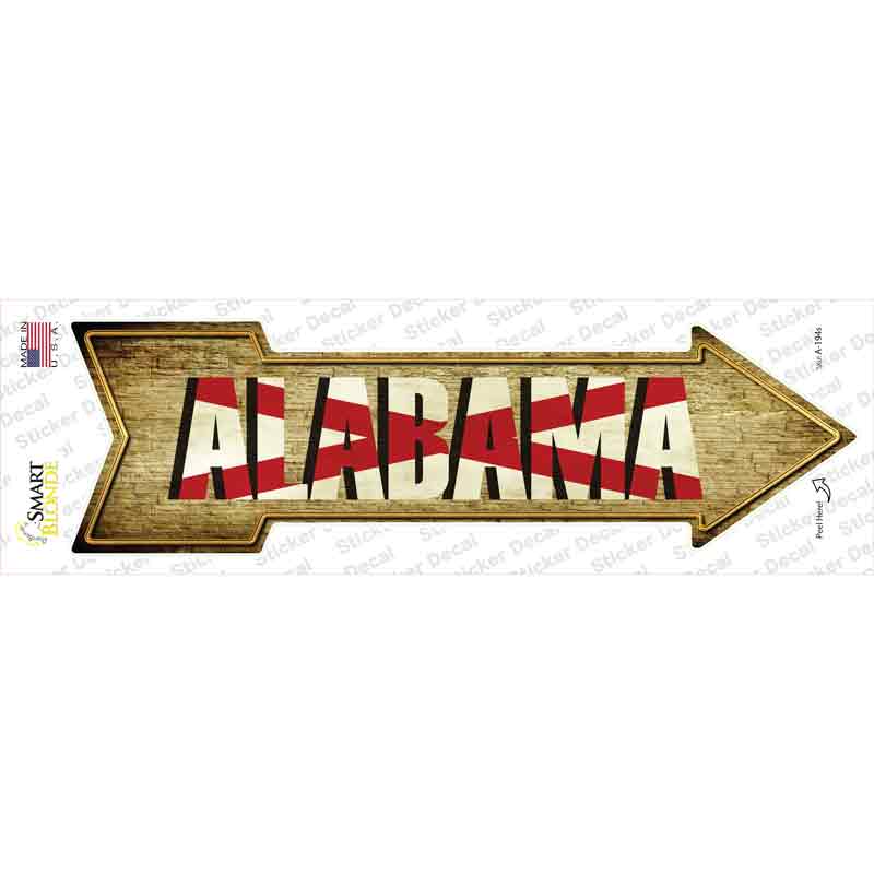 Alabama Novelty Arrow Sticker Decal Small