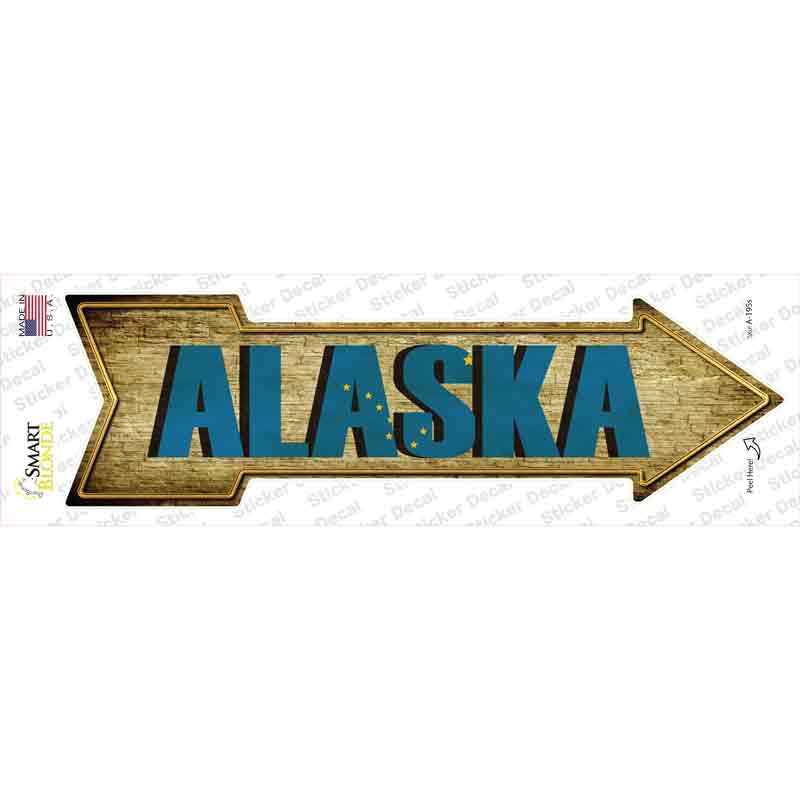 Alaska Novelty Arrow Sticker Decal Small