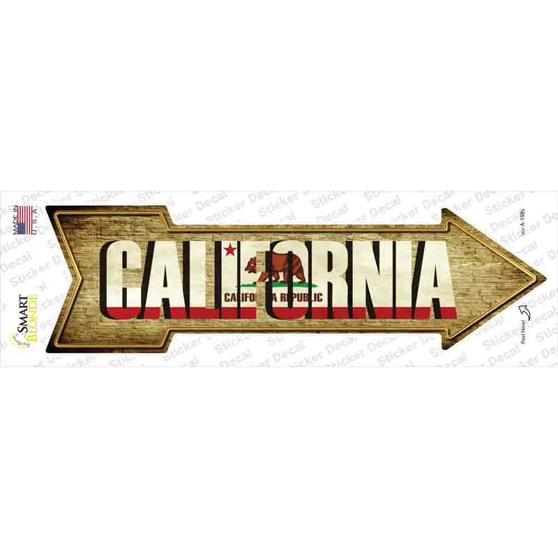 California Novelty Arrow Sticker Decal Small