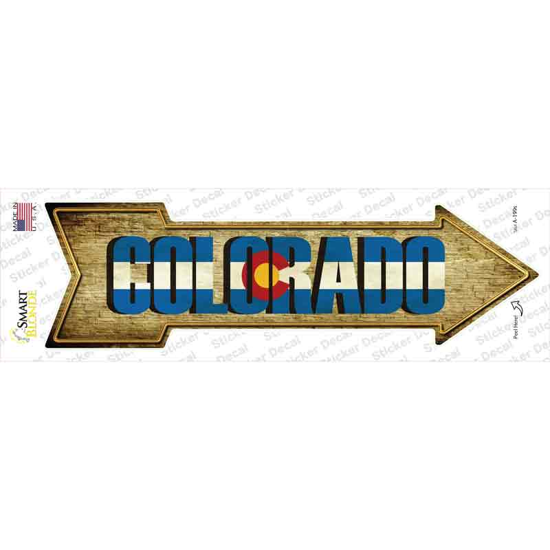 Colorado Novelty Arrow Sticker Decal Small