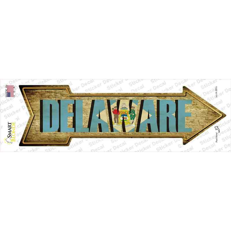 Delaware Novelty Arrow Sticker Decal Small