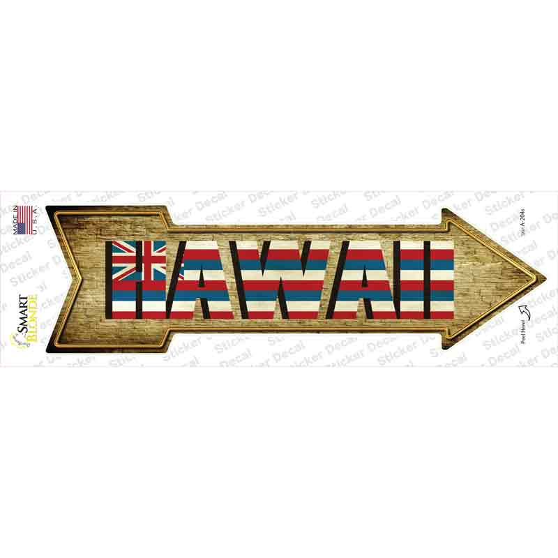 Hawaii Novelty Arrow Sticker Decal Small