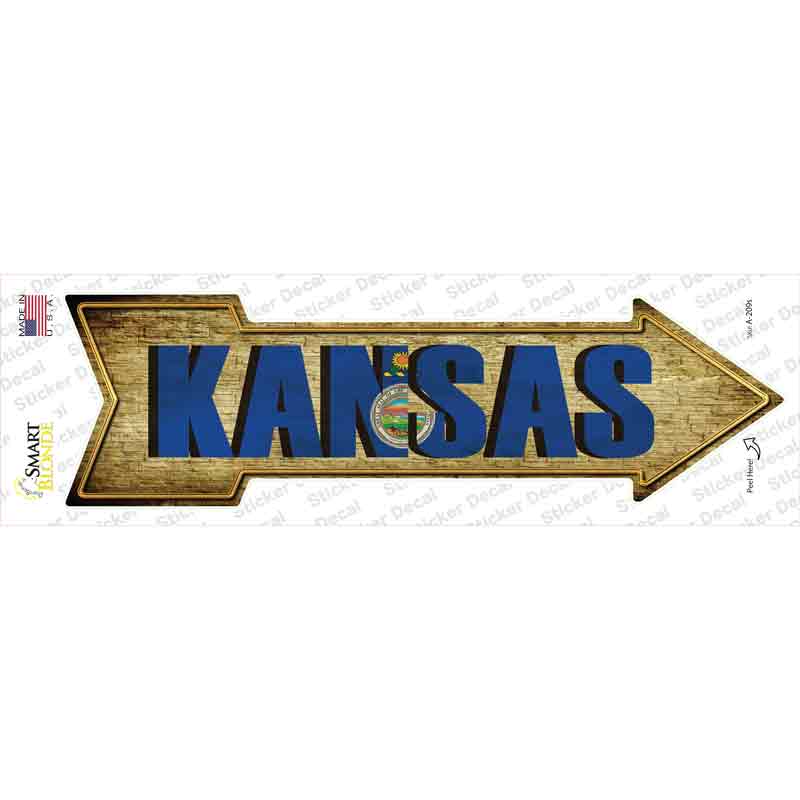 Kansas Novelty Arrow Sticker Decal Small