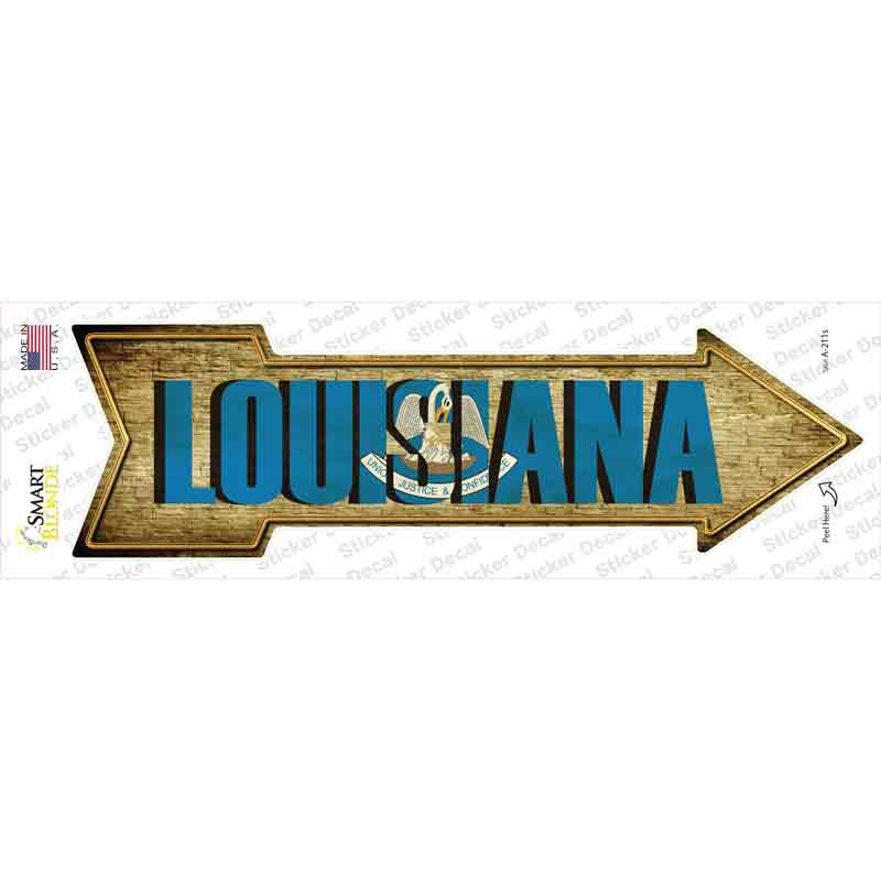 Louisiana Novelty Arrow Sticker Decal Small