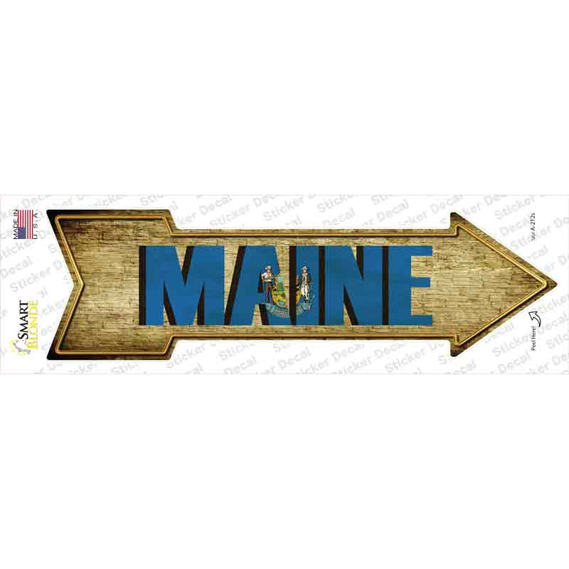 Maine Novelty Arrow Sticker Decal Small