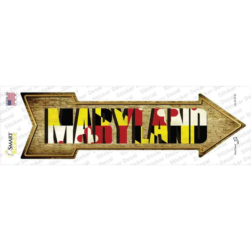 Maryland Novelty Arrow Sticker Decal Small