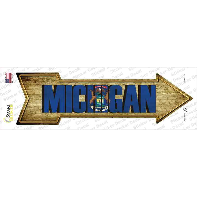 Michigan Novelty Arrow Sticker Decal Small