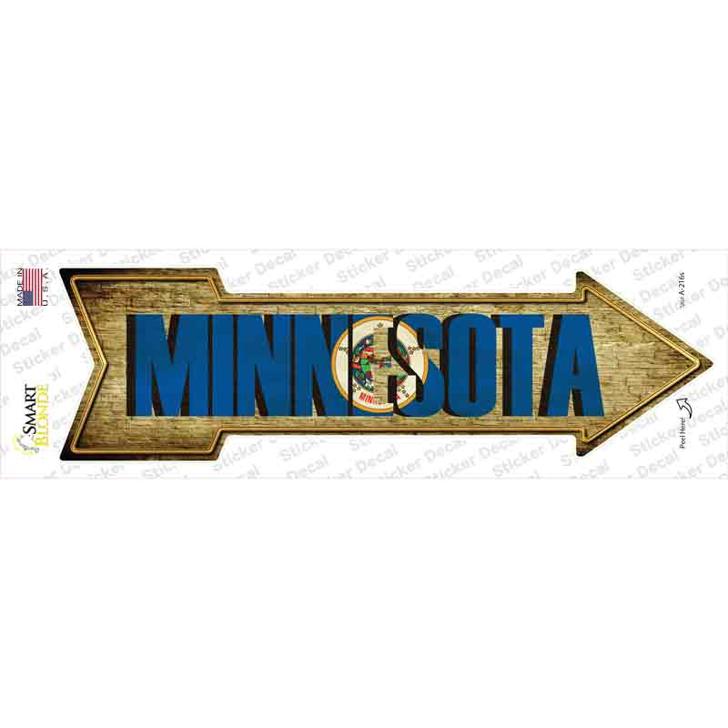 Minnesota Novelty Arrow Sticker Decal Small