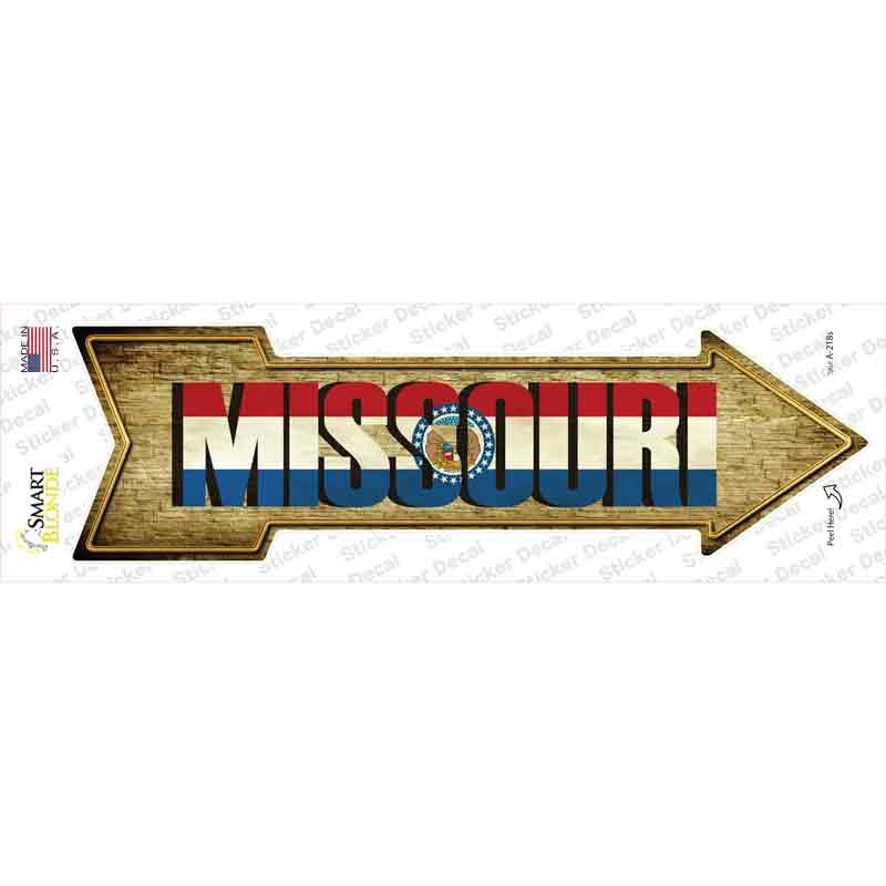 Missouri Novelty Arrow Sticker Decal Small