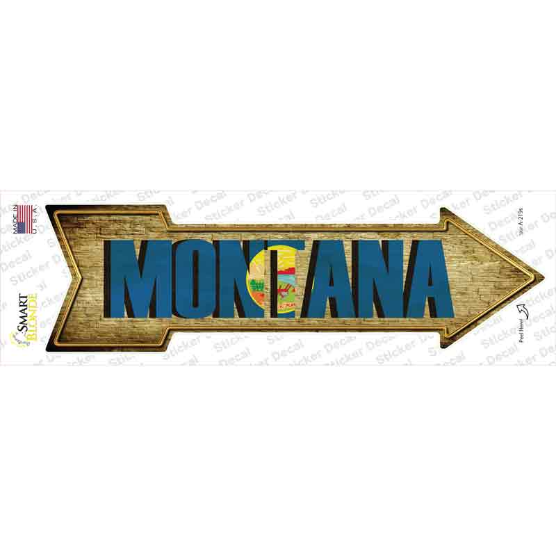 Montana Novelty Arrow Sticker Decal Small