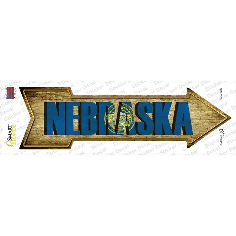 Nebraska Novelty Arrow Sticker Decal Small