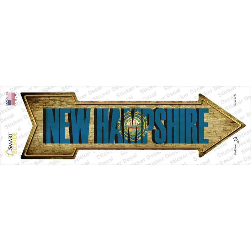 New Hampshire Novelty Arrow Sticker Decal Small