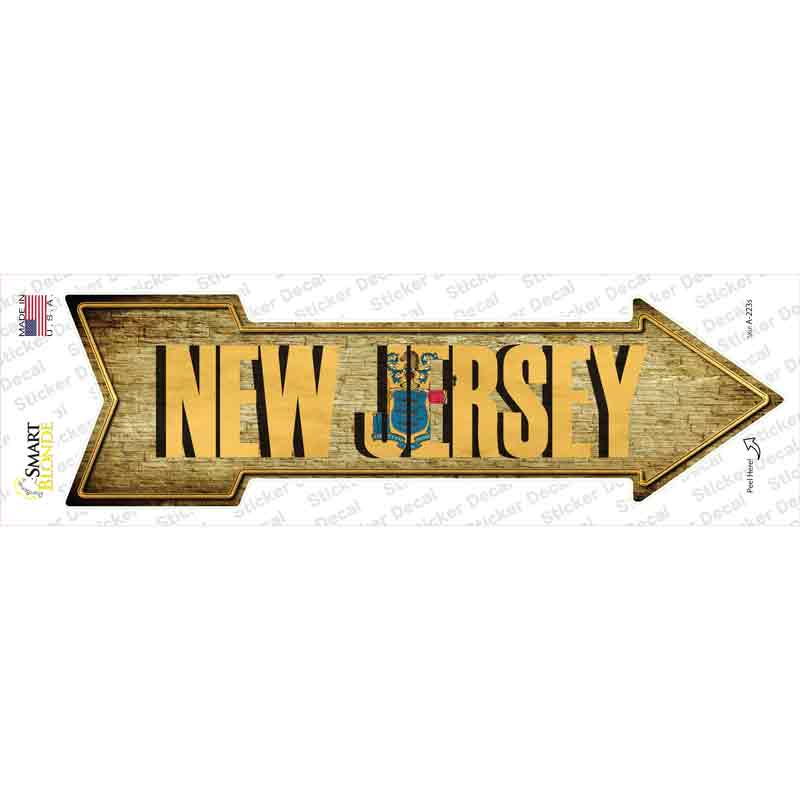 New Jersey Novelty Arrow Sticker Decal Small