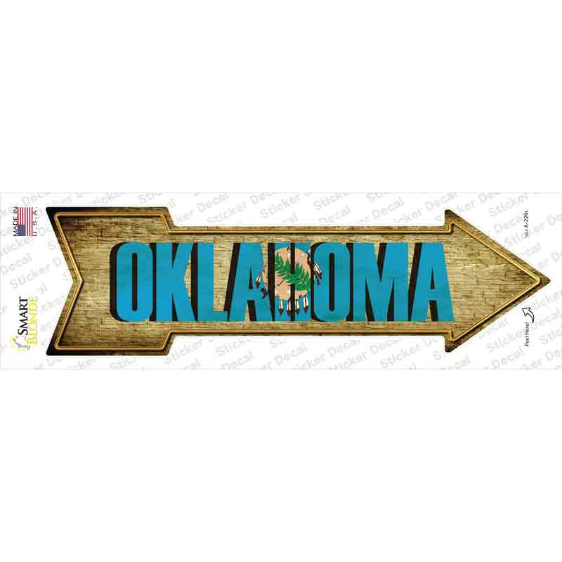 Oklahoma Novelty Arrow Sticker Decal Small