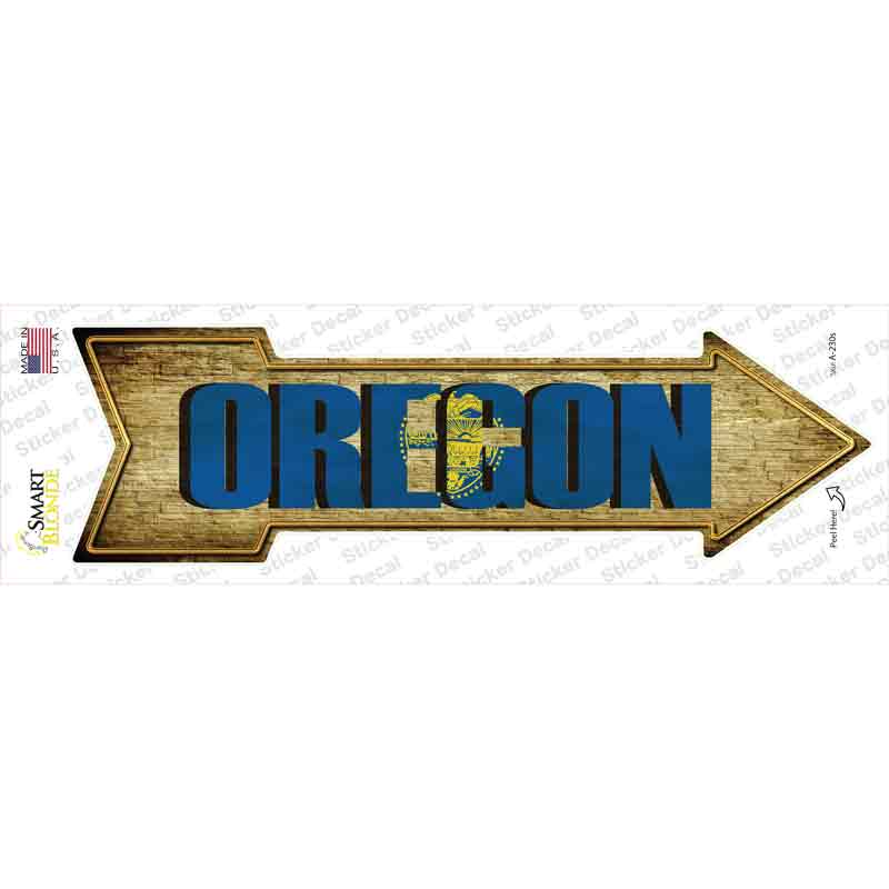 Oregon Novelty Arrow Sticker Decal Small