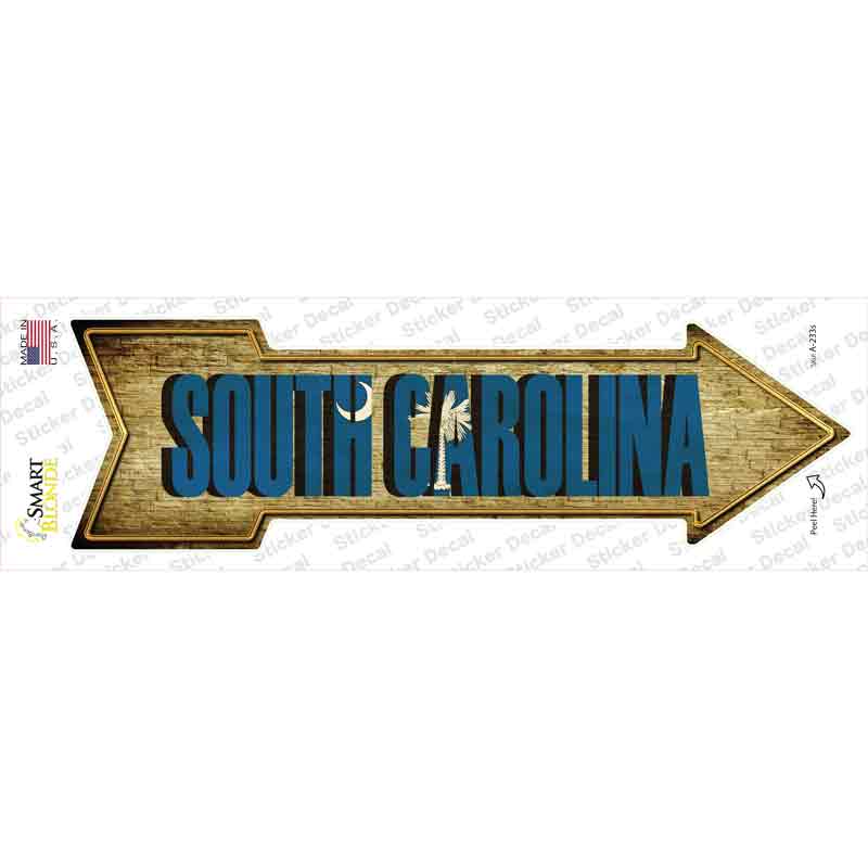 South Carolina Novelty Arrow Sticker Decal Small