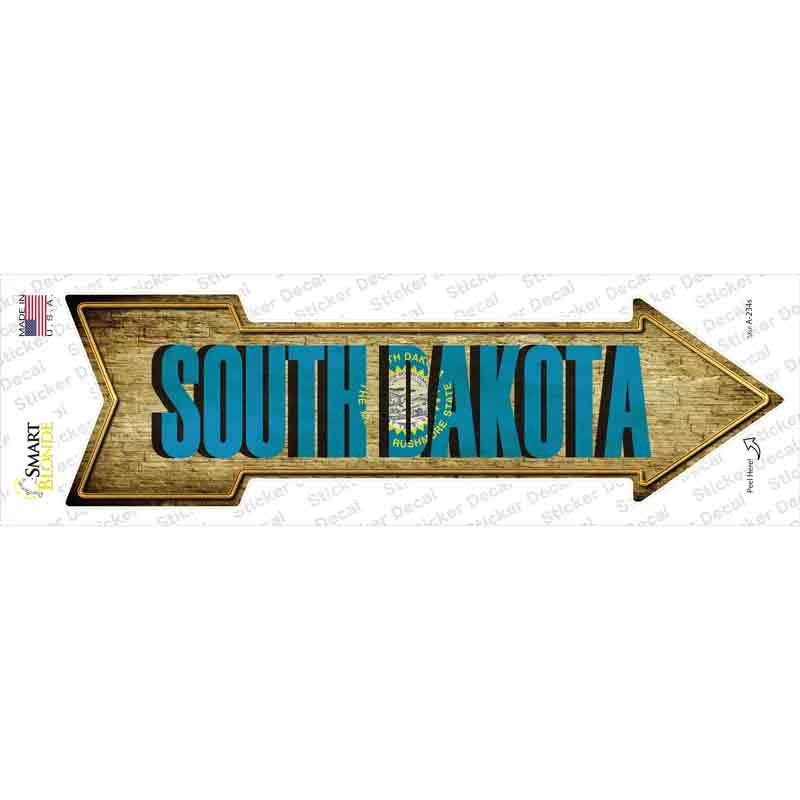 South Dakota Novelty Arrow Sticker Decal Small