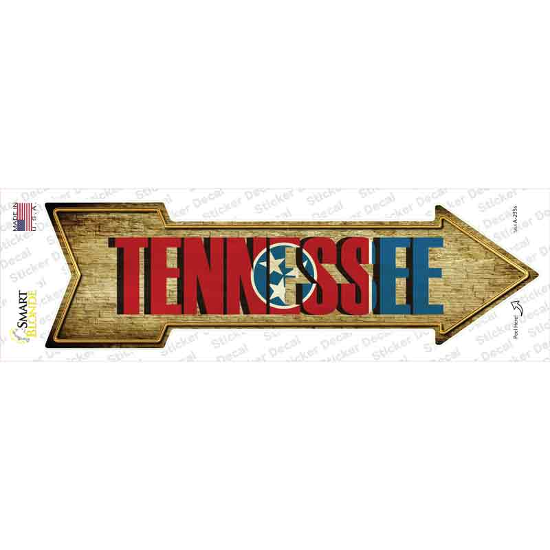 Tennessee Novelty Arrow Sticker Decal Small