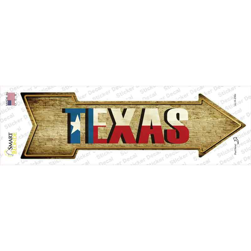 Texas Novelty Arrow Sticker Decal Small