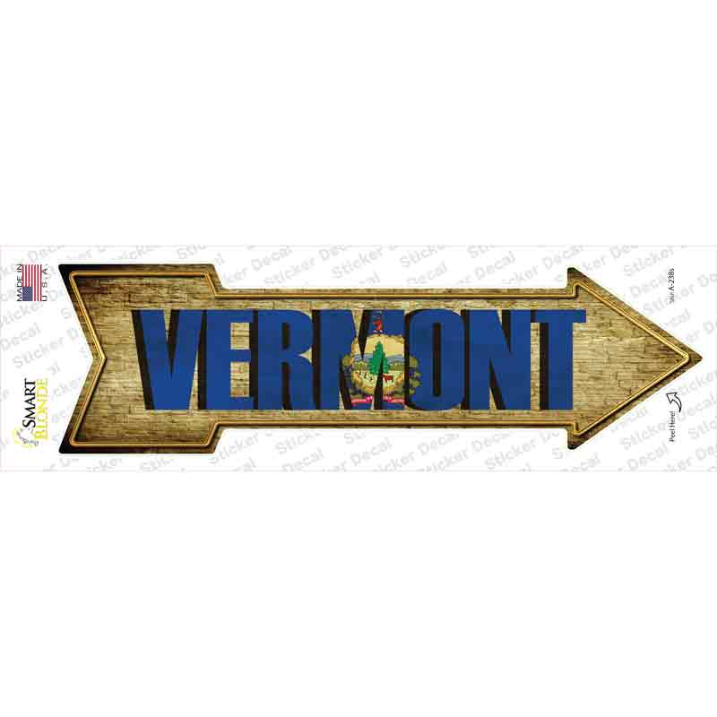 Vermont Novelty Arrow Sticker Decal Small