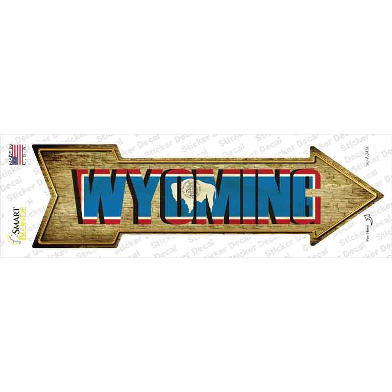 Wyoming Novelty Arrow Sticker Decal Small