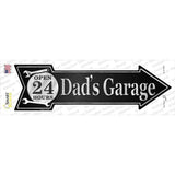 Dads Garage Novelty Arrow Sticker Decal Small