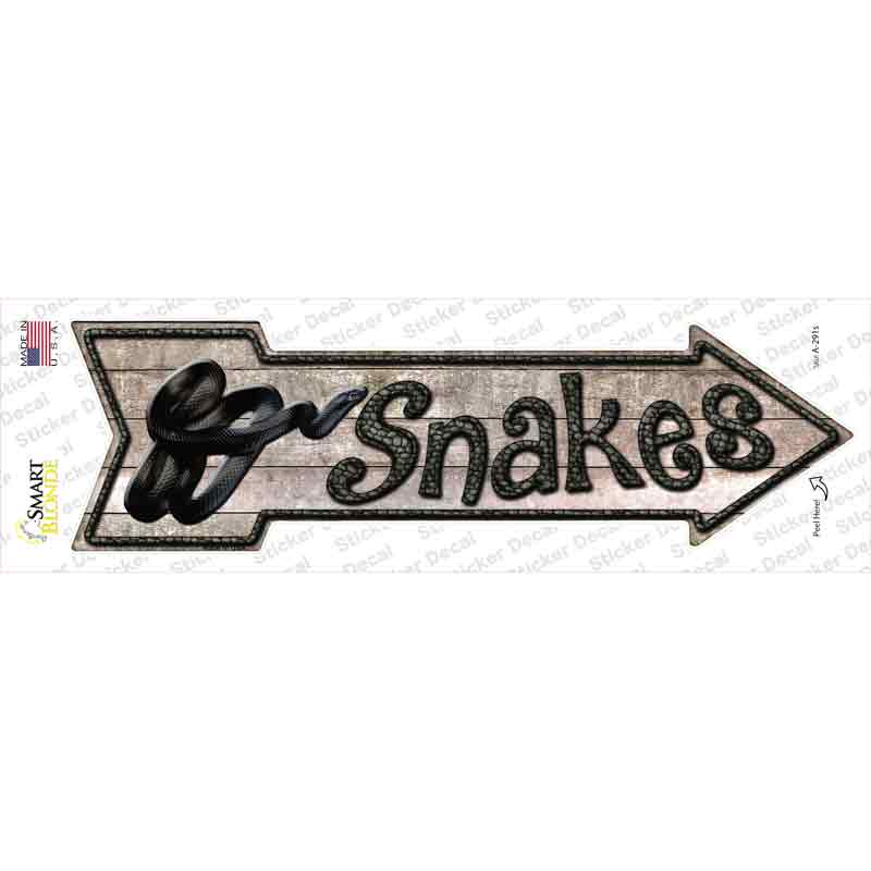 Snakes Novelty Arrow Sticker Decal Small