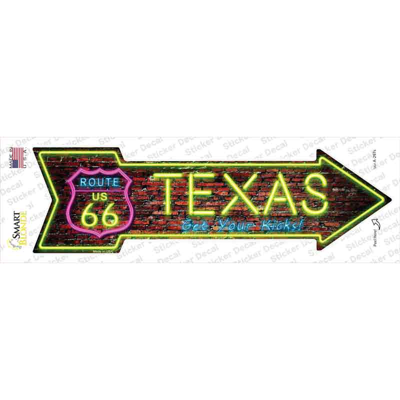 Texas Neon Novelty Arrow Sticker Decal Small