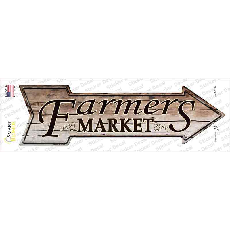 Farmers Market Novelty Arrow Sticker Decal Small