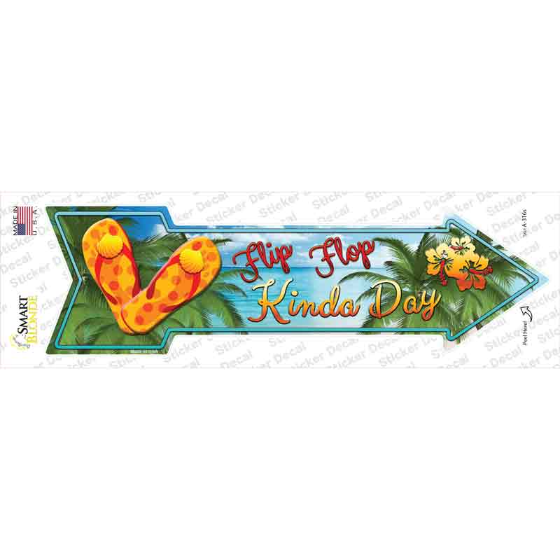Flip Flop Novelty Arrow Sticker Decal