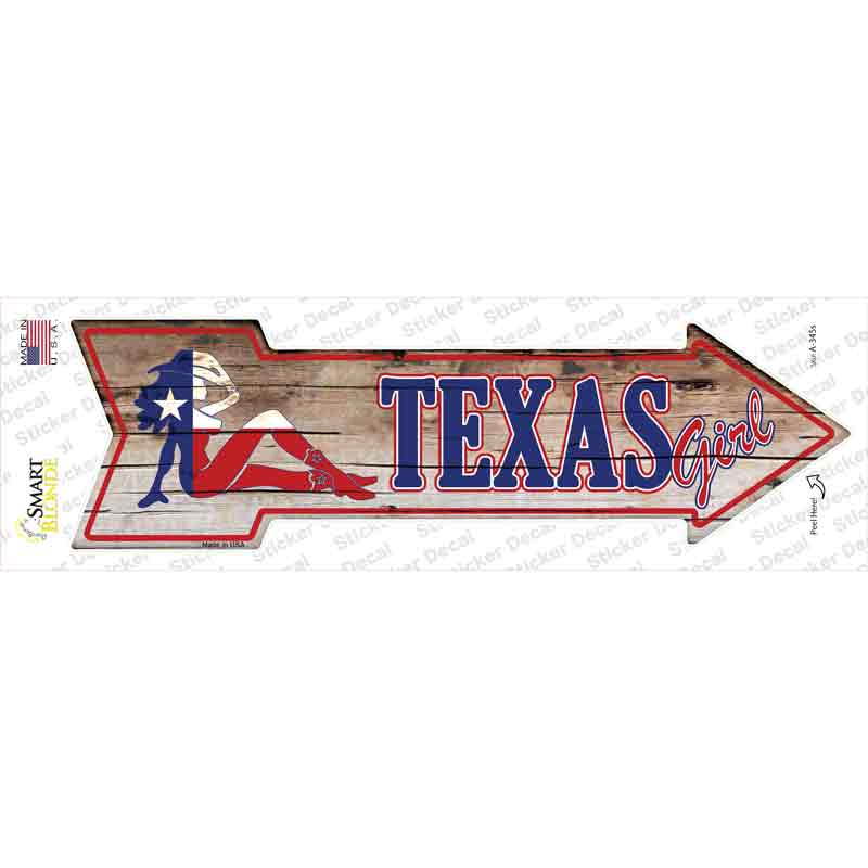 Texas Girl Novelty Arrow Sticker Decal Small