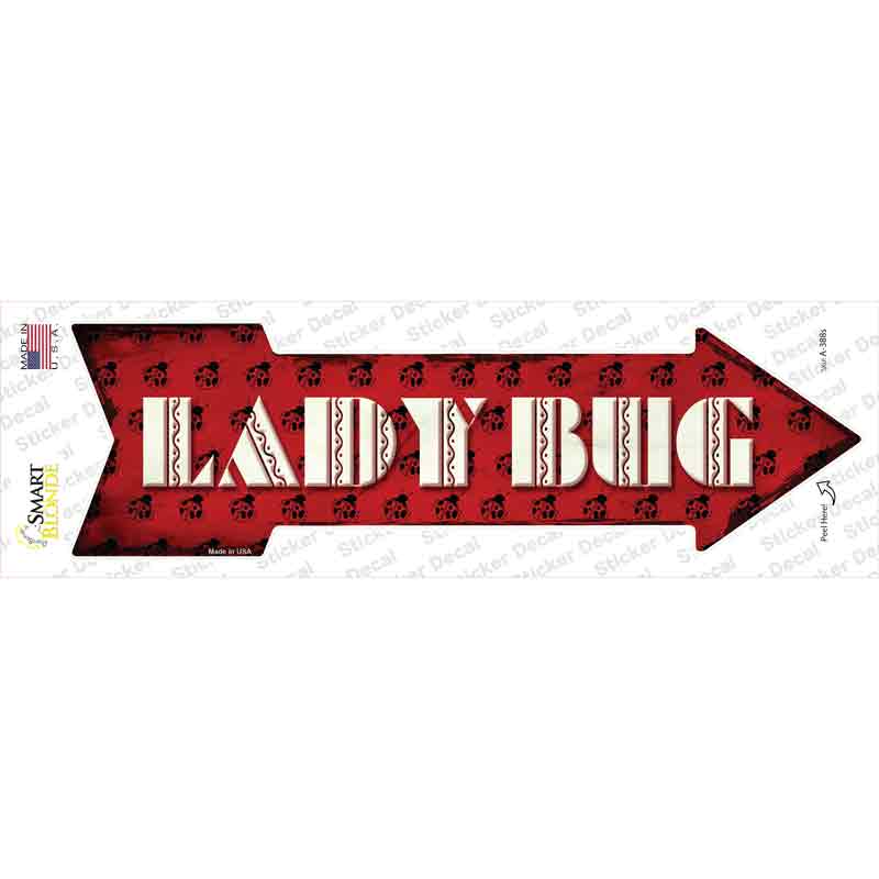 Lady Bug Novelty Arrow Sticker Decal Small