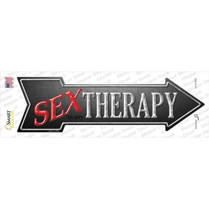 Sex Is My Therapy Novelty Arrow Sticker Decal