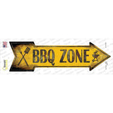 BBQ Zone Novelty Arrow Sticker Decal