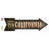 California Route 66 Bulb Letters Novelty Arrow Sticker Decal Small