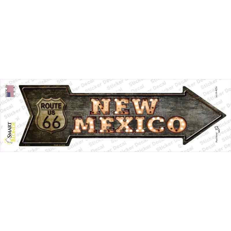 New Mexico Route 66 Bulb Letters Novelty Arrow Sticker Decal Small