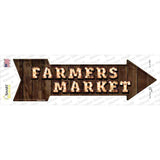 Farmers Market Bulb Letters Novelty Arrow Sticker Decal Small