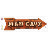 Man Cave Bulb Letters Novelty Arrow Sticker Decal Small