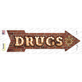 Drugs Bulb Letters Novelty Arrow Sticker Decal Small