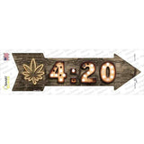 4:20 Bulb Letters Novelty Arrow Sticker Decal Small