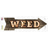 Weed Bulb Letters Novelty Arrow Sticker Decal Small