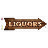 Liquors Bulb Letters Novelty Arrow Sticker Decal Small