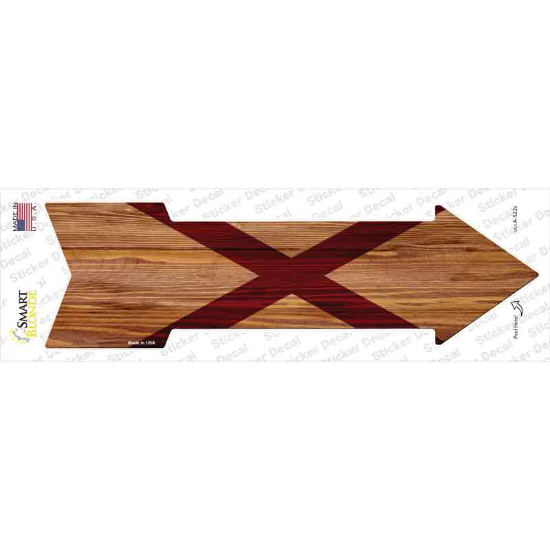 Alabama State Flag Novelty Arrow Sticker Decal